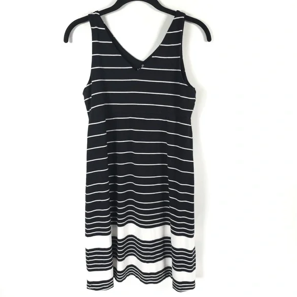 ATHLETA Santorini Striped VNeck Sleeveless Tank Mini Dress Modal/Spandex Size SP - Picture 3 of 9